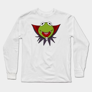 Halloween Vampire Kermit Long Sleeve T-Shirt